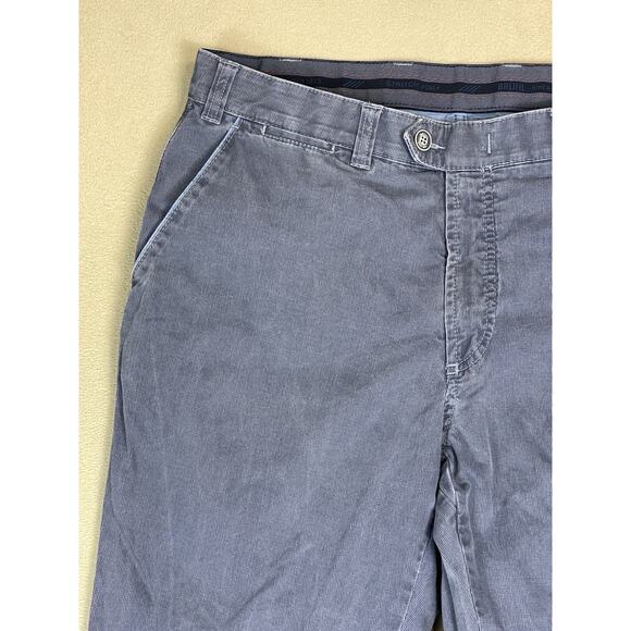 Bruhl Pants Mens 36R Blue Straight Leg Mid Rise Regular Fit Stretch Chino - Picture 3 of 15